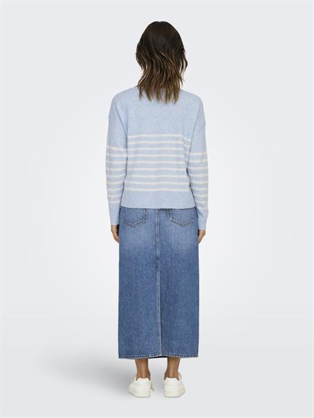 ONLGLORY LS BOATNECK KNT soft chambray