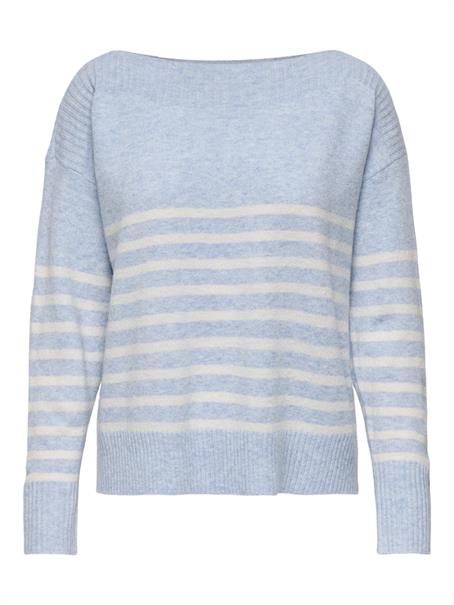ONLGLORY LS BOATNECK RP KNT soft chambray