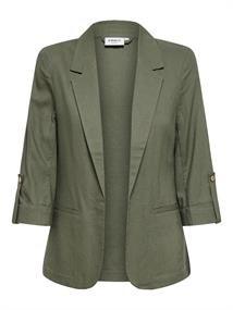ONLGOA 3/4 UNLINE LINEN BL BLAZER CC TLR smokey olive