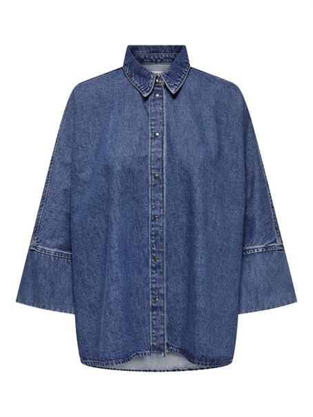 ONLGRACE 3/4 DNM SHIRT CRO NOOS medium blue denim