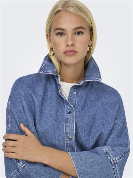 ONLGRACE 3/4 DNM SHIRT CRO NOOS medium blue denim