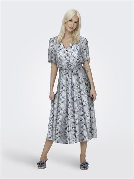 ONLHALIA LIFE S/S MIDI DRESS WVN NOOS faded denim