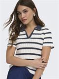 ONLHALIA S/S COLLAR TOP BOX JRS cloud dancer2