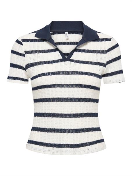 ONLHALIA S/S COLLAR TOP BOX JRS cloud dancer2