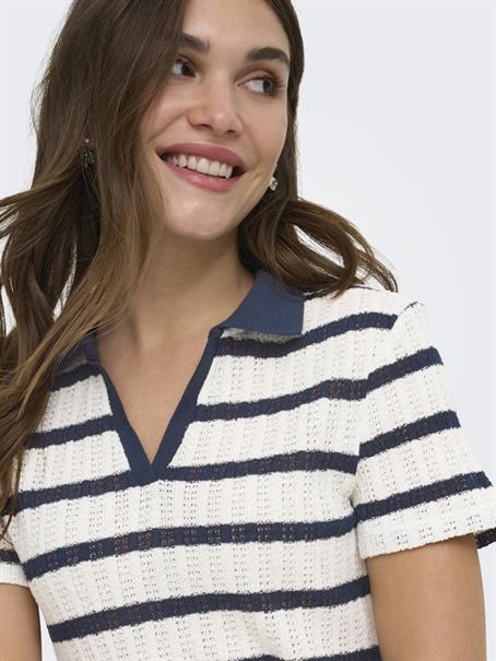 ONLHALIA S/S COLLAR TOP BOX JRS cloud dancer2