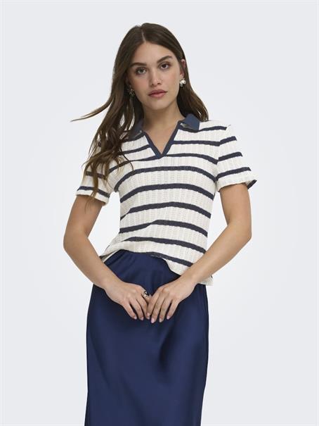 ONLHALIA S/S COLLAR TOP BOX JRS cloud dancer2