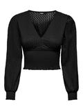ONLHANNAH L/S SMOCK TOP JRS black