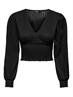 ONLHANNAH L/S SMOCK TOP JRS black