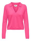ONLHANNAH LIFE LS POLO NECK KNT carmine rose-melange