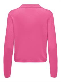 ONLHANNAH LIFE LS POLO NECK KNT carmine rose-melange
