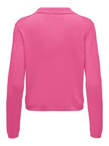 ONLHANNAH LIFE LS POLO NECK KNT carmine rose-melange