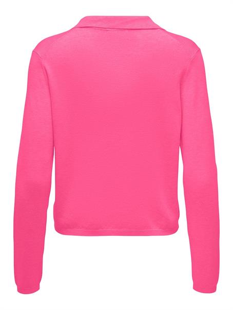 ONLHANNAH LIFE LS POLO NECK KNT carmine rose-melange