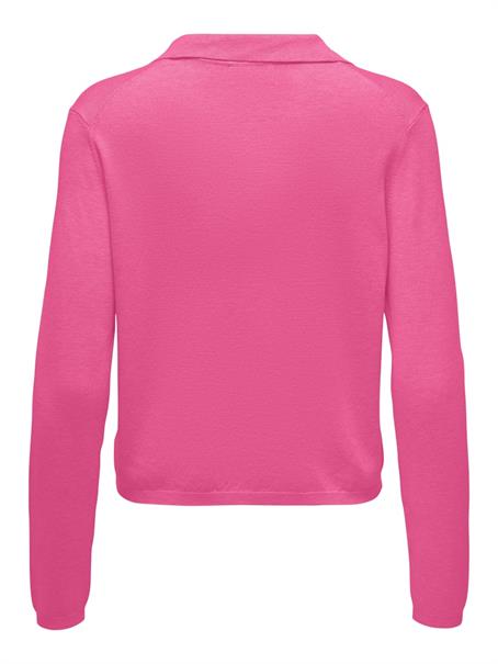 ONLHANNAH LIFE LS POLO NECK KNT carmine rose-melange