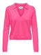 ONLHANNAH LIFE LS POLO NECK KNT carmine rose-melange