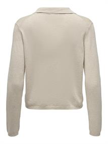 ONLHANNAH LIFE LS POLO NECK KNT pumice stone-melange