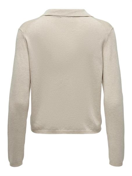 ONLHANNAH LIFE LS POLO NECK KNT pumice stone-melange