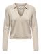 ONLHANNAH LIFE LS POLO NECK KNT pumice stone-melange