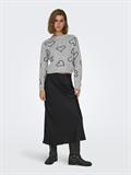 ONLHAPPIE LS HEART O-NECK KNT light grey melange