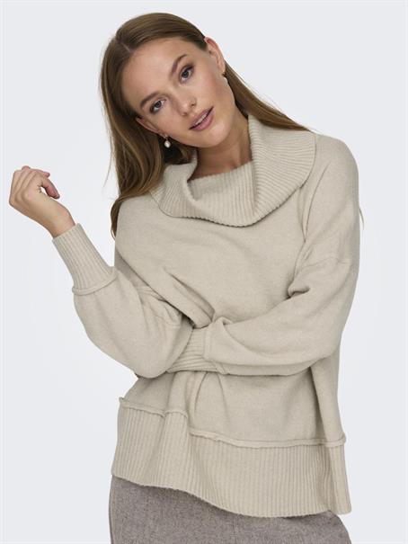 ONLHAZEL LS COWLNECK RP KNT pumice stone
