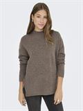 ONLHAZEL LS HIGHNECK OVERS PULL KNT NOOS brown lentil