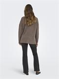 ONLHAZEL LS HIGHNECK OVERS PULL KNT NOOS brown lentil