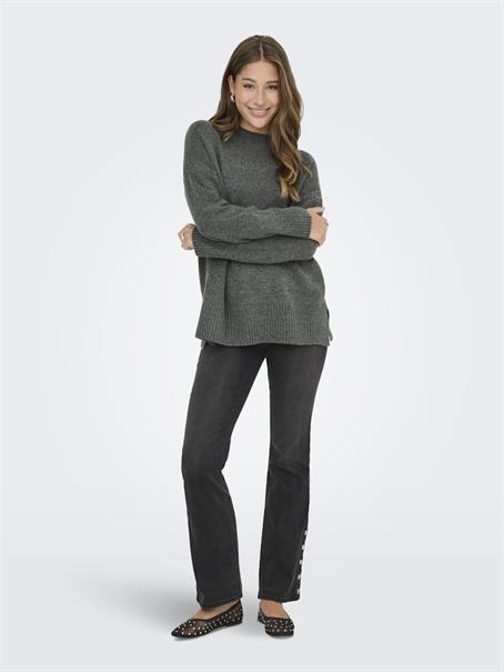 ONLHAZEL LS HIGHNECK OVERS RP KNT balsam green