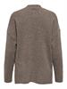 ONLHAZEL LS HIGHNECK OVERS RP KNT brown lentil