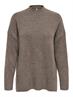 ONLHAZEL LS HIGHNECK OVERS RP KNT brown lentil
