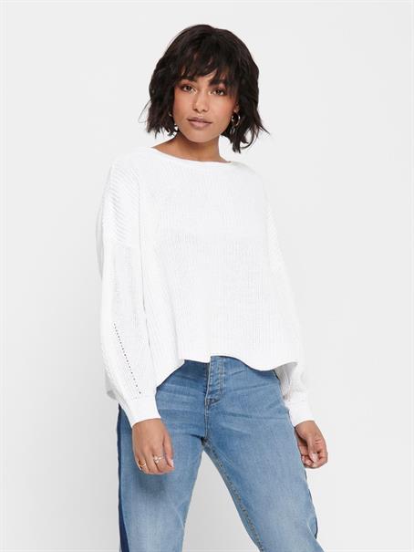 ONLHILDE L/S PULLOVER RP KNT cloud dancer
