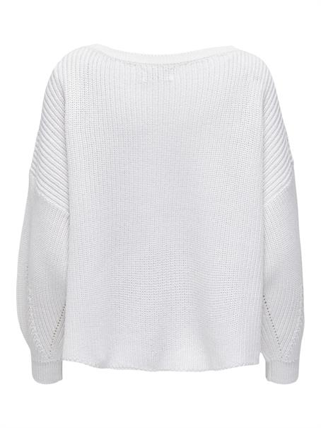 ONLHILDE L/S PULLOVER RP KNT cloud dancer
