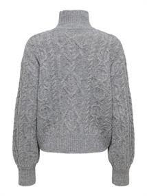 ONLHILDE LS SHORT CABLE KNT medium grey melange