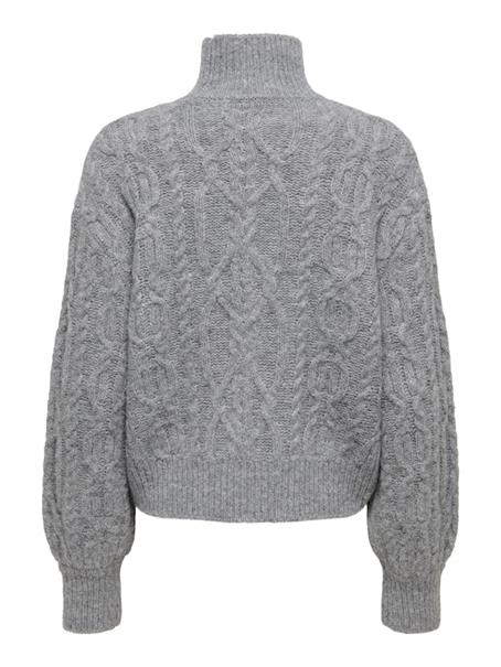 ONLHILDE LS SHORT CABLE KNT medium grey melange
