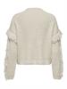 ONLHOLLY LS SHORT CABLE HIGH NECK RP KNT birch