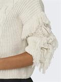 ONLHOLLY LS SHORT CABLE HIGH NECK RP KNT birch