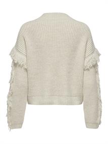 ONLHOLLY LS SHORT CABLE HIGH NECK RP KNT birch