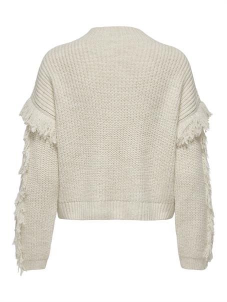 ONLHOLLY LS SHORT CABLE HIGH NECK RP KNT birch