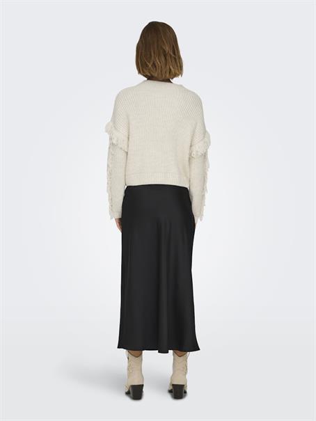 ONLHOLLY LS SHORT CABLE HIGH NECK RP KNT birch