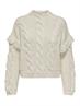 ONLHOLLY LS SHORT CABLE HIGH NECK RP KNT birch