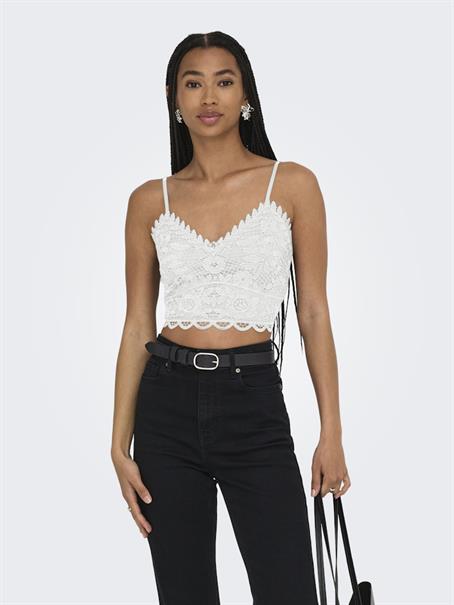 ONLHONEY STRAP TOP JRS cloud dancer