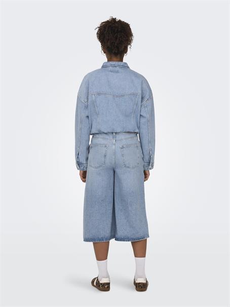 ONLHOPE HW WIDE LONG SHORTS DNM light blue denim