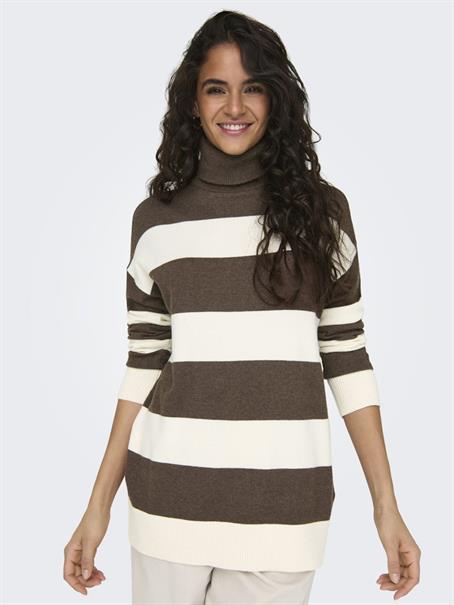 ONLIBI LS LONG ROLLNECK CC KNT chestnut