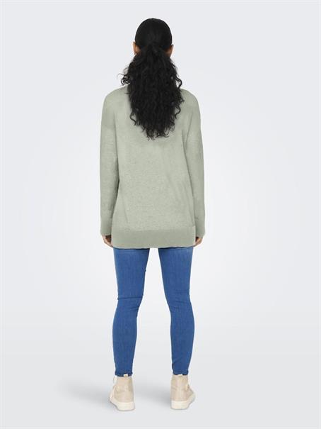 ONLIBI LS LONG ROLLNECK CC KNT smoke green