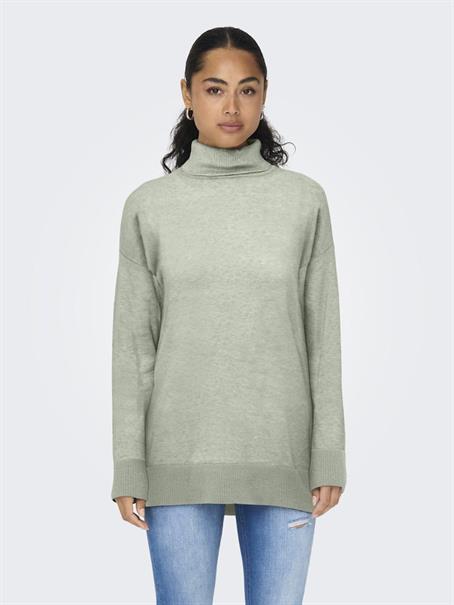 ONLIBI LS LONG ROLLNECK CC KNT smoke green