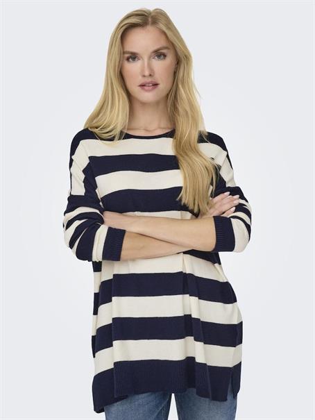 ONLIBI LS LOOSE O-NECK CC KNT maritime blue