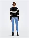 ONLIBI LS STRIPE O-NECK KNT black