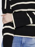 ONLIBI LS STRIPE O-NECK KNT black
