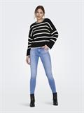 ONLIBI LS STRIPE O-NECK KNT black