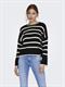 ONLIBI LS STRIPE O-NECK KNT black