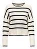 ONLIBI LS STRIPE O-NECK KNT whitecap gray