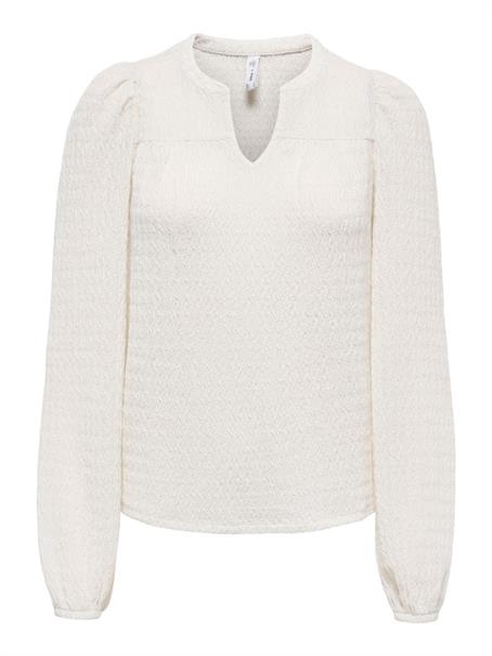 ONLILSE L/S V-NECK TOP JRS cloud dancer